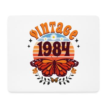 Papillon Année 1984 Femme 40 Ans Anniversaire - Tapis de souris (format paysage) - blanc - Devant