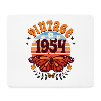 Papillon Année 1954 Femme 70 Ans Anniversaire - Tapis de souris (format paysage) - blanc - Devant