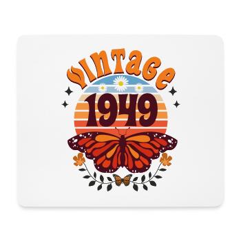 Butterfly Year 1949 Woman 75 Years Anniversary - Mouse Pad (horizontal) - white - Front