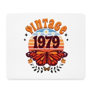 Butterfly Year 1979 Woman 45 Years Anniversary - Mouse Pad (horizontal) - white - Front