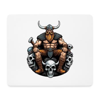 Wikinger mit Schädel - Mousepad (Querformat) - Weiß - Vorne