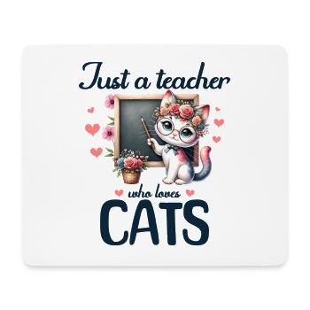 Teacher Who Loves Cats - Mouse Pad (horizontal) - white - Front