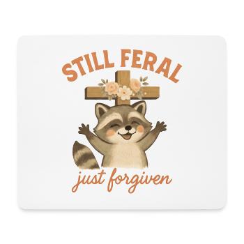 Raccoon Faith Phrase Christian Humor - Mouse Pad (horizontal) - white - Front