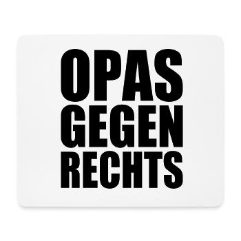 Opas gegen rechts - Mousepad (Querformat) - Weiß - Vorne