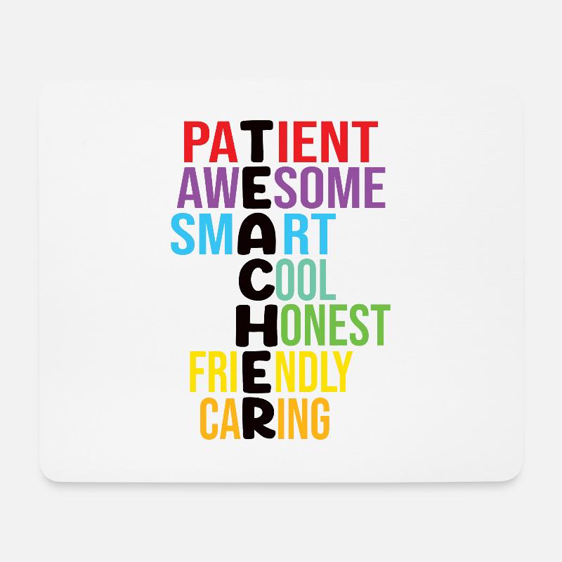 Teacher - Lehrer Aufzählung - Mousepad (Querformat) - Weiß