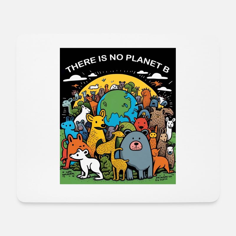 There Is No Planet B - Mousepad (Querformat) - Weiß
