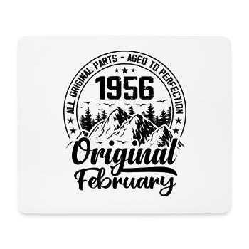 1956 February Original: 68 Years Anniversary Gift - Mouse Pad (horizontal) - white - Front