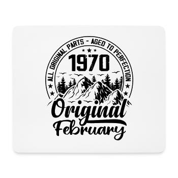 1970 February Original: 54 Years Birthday Gift - Mouse Pad (horizontal) - white - Front