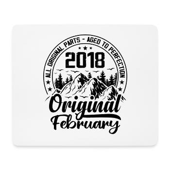 2018 February Original: 6 Year Anniversary Gift - Mouse Pad (horizontal) - white - Front