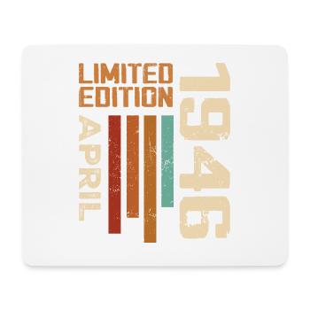 Born In April 1946 Birthday Gift 1946 Retro - Mouse Pad (horizontal) - white - Front