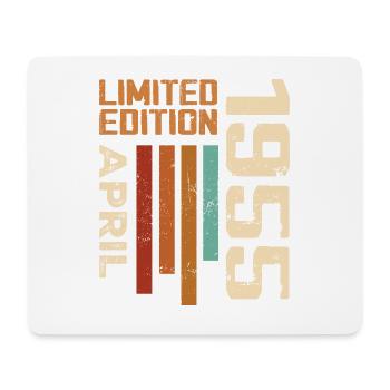 Geboren im April 1955 Geburtstagsgeschenk 1955 Retro - Mousepad (Querformat) - Weiß - Vorne