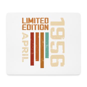 Geboren im April 1956 Geburtstagsgeschenk 1956 Retro - Mousepad (Querformat) - Weiß - Vorne