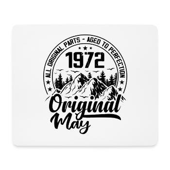 1972 May Original: 52 Years Anniversary Gift - Mouse Pad (horizontal) - white - Front
