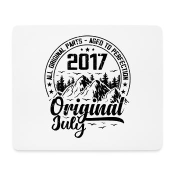 2017 July Original: 7 Year Anniversary Gift - Mouse Pad (horizontal) - white - Front