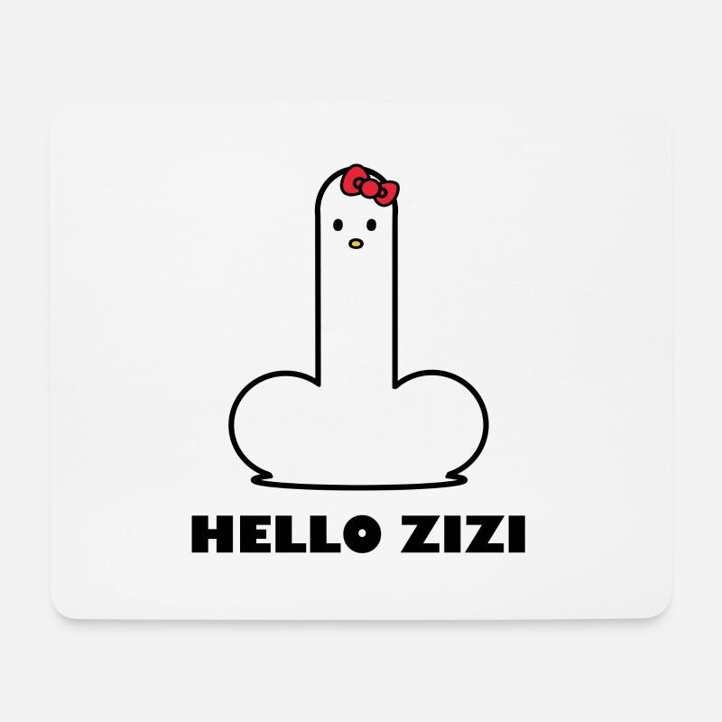 HELLO ZIZI - Mouse Pad (horizontal) - white