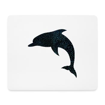 Niedlicher Delphin Mignon Dauphin - Tapis de souris (format paysage) - blanc - Devant