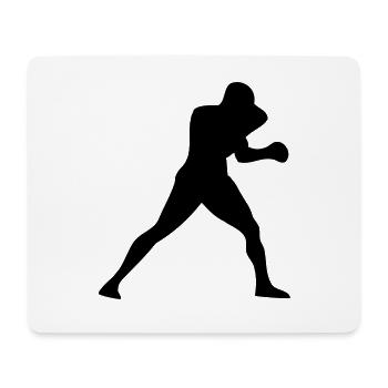 Boxer Silhouette - Mousepad (Querformat) - Weiß - Vorne
