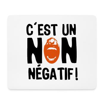non negatif bouche gueule citation 1 - Tapis de souris (format paysage) - blanc - Devant