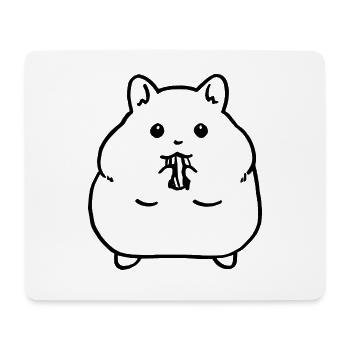 hamster - Tapis de souris (format paysage) - blanc - Devant