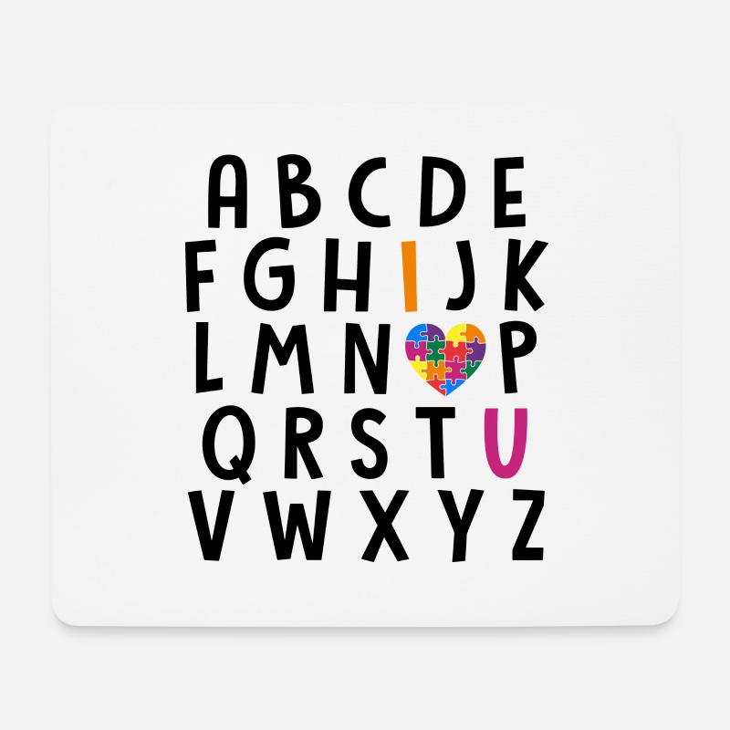 Autism Alphabet - Mousepad (Querformat) - Weiß