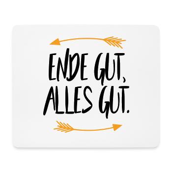 Ende gut alles gut - Mousepad (Querformat) - Weiß - Vorne