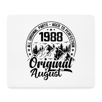 1988 août Original : 36 Ans cadeau Anniversaire - Tapis de souris (format paysage) - blanc - Devant