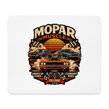 Mopar Muscle Retro Sonnenuntergang Power US Car  - Mousepad (Querformat) - Weiß - Vorne
