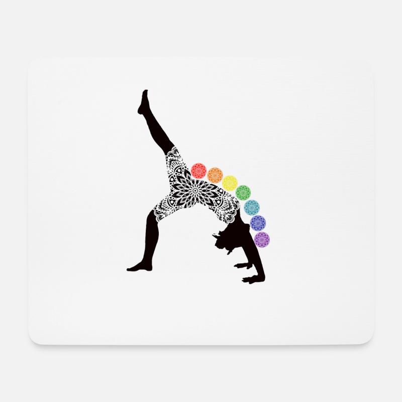 YOGA CHAKRA - Mousepad (Querformat) - Weiß