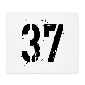 37 Nombre 37 - Tapis de souris (format paysage) - blanc - Devant