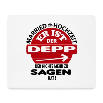 Married Hochzeit Nichts zu sagen Depp Ringe Fun - Mousepad (Querformat) - Weiß - Vorne