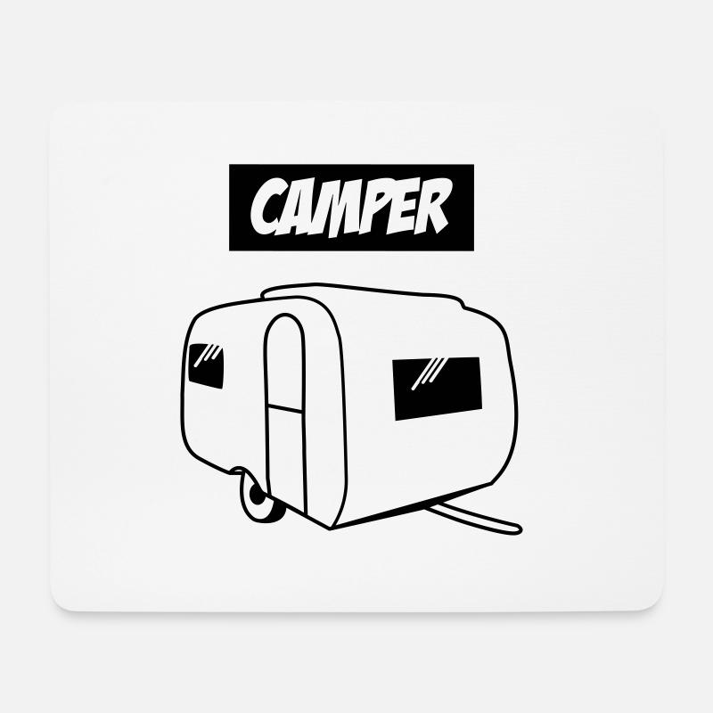 Camper - Mousepad (Querformat) - Weiß