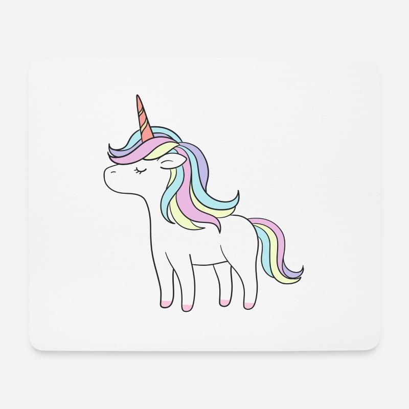 Licorne Unicorn - Mouse Pad (horizontal) - white