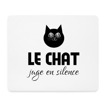 The cat judges in silence - Mouse Pad (horizontal) - white - Front