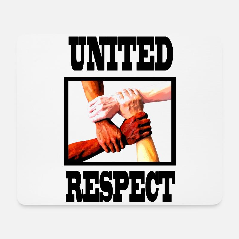 Anti-Rassismus-Respekt-Einheit - Mousepad (Querformat) - Weiß