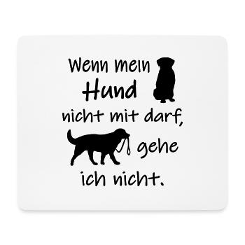 Lustiges Hunde Design - Mousepad (Querformat) - Weiß - Vorne