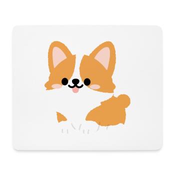 Corgi-Welpe Süßes Cartoon-Tee - Mousepad (Querformat) - Weiß - Vorne