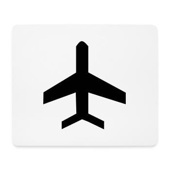 Airplane symbol icon - Mouse Pad (horizontal) - white - Front