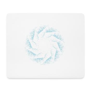 dotted shape gyroscopic polygon pinwheel gear - Mouse Pad (horizontal) - white - Front