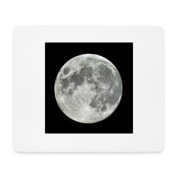 Vollmond am Nachthimmel - Mousepad (Querformat) - Weiß - Vorne