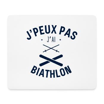 J peux pas j ai Biathlon - Tapis de souris (format paysage) - blanc - Devant