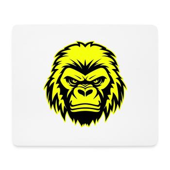 Gorilla Head Portrait Icon - Mouse Pad (horizontal) - white - Front