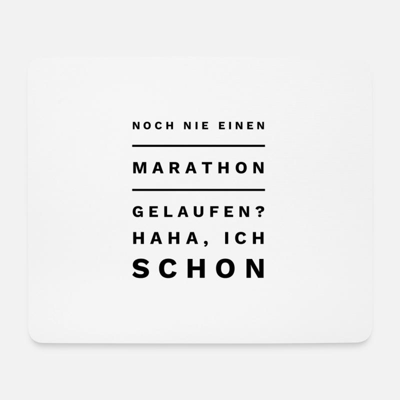 Noch nie einen Marathon gelaufen? Ich Schon - Mousepad (Querformat) - Weiß