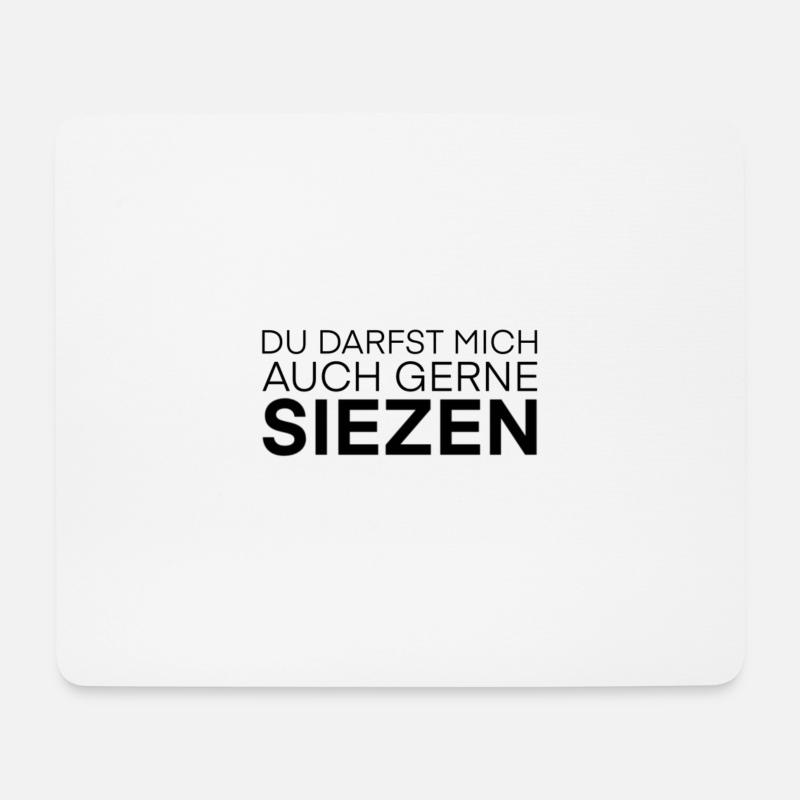 Du darfst mich auch gerne siezen - Mousepad (Querformat) - Weiß