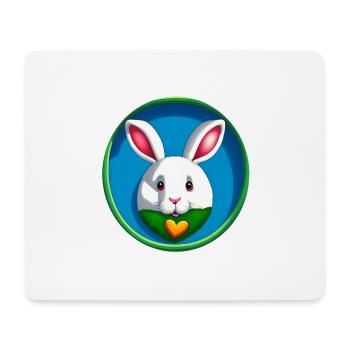 Fantasie Hase Ostern - Mousepad (Querformat) - Weiß - Vorne