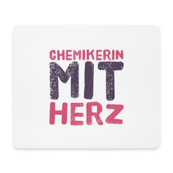 Chimiste avec coeur - la chimie est un grand cadeau - Tapis de souris (format paysage) - blanc - Devant