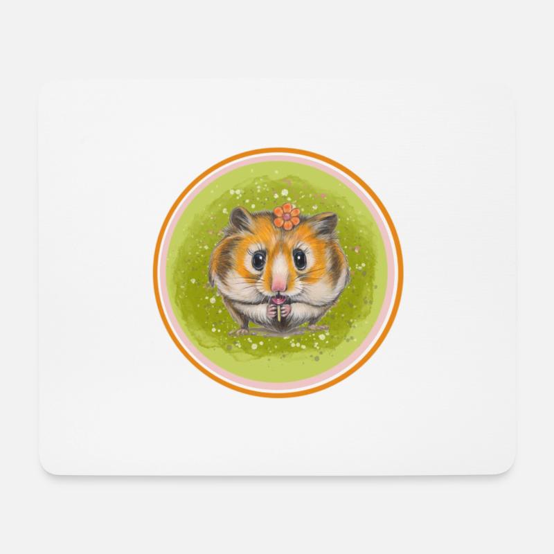 Sweets for my sweet - Hamster mit Lolly - Mousepad (Querformat) - Weiß