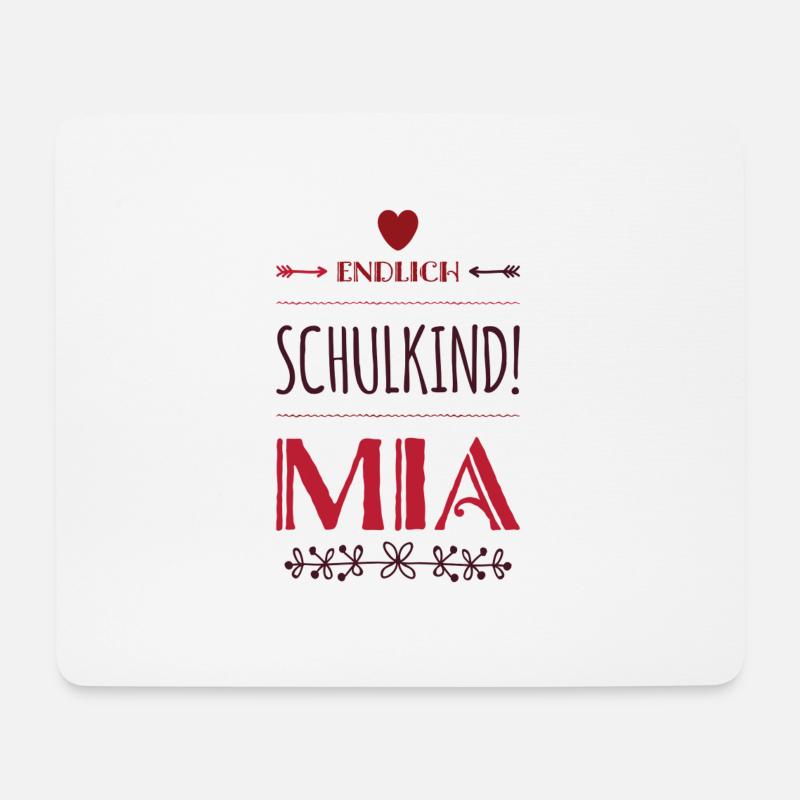 Endlich Schulkind Mia Einschulung - Mousepad (Querformat) - Weiß