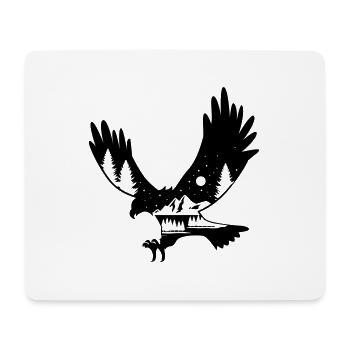 EAGLE BIRD OF PREY BIRDS NATURE FOREST MOUNTAINS BIRD MOTIF - Mouse Pad (horizontal) - white - Front