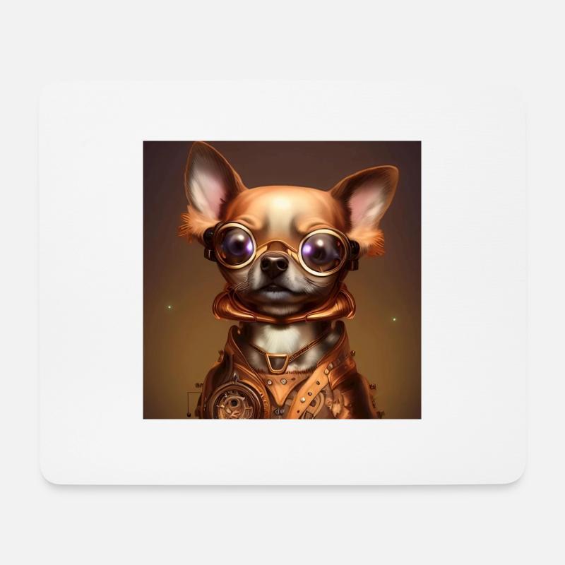 Professor Chihuahua - Mousepad (Querformat) - Weiß