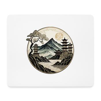 Traditional Chinese Design, Oriental Logo, Asia - Mouse Pad (horizontal) - white - Front